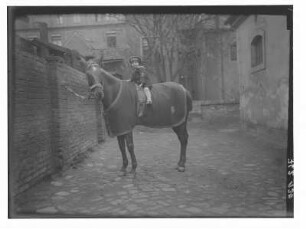 Die Tochter der Fotografin auf einem Reitpferd