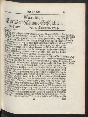 19. Stuck. den 9. December. 1734.
