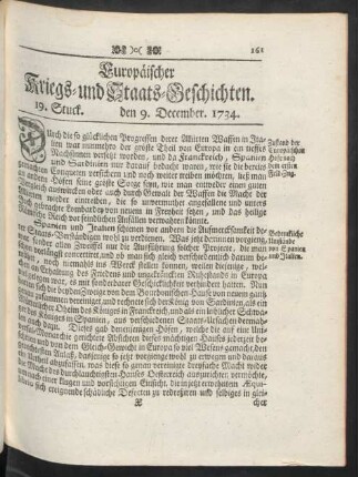 19. Stuck. den 9. December. 1734.