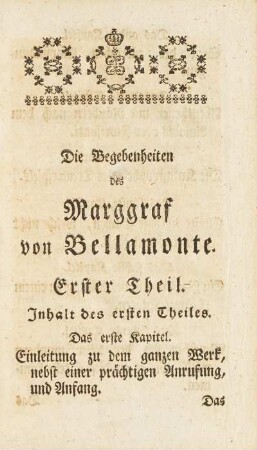 Inhalt des ersten Theiles