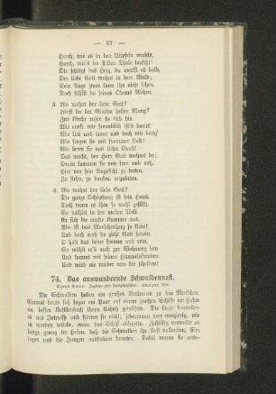 74. Das auswandernde Schwalbennest.