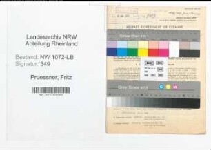 Entnazifizierung Fritz Pruessner , geb. 26.02.1900 (Polizist)