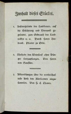 Innhalt dieses Stückes