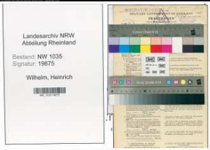 Entnazifizierung Heinrich Wilhelm , geb. 06.09.1891 (Steiger)
