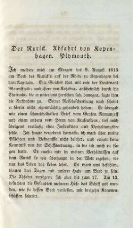 Der Rurick. Abfahrt von Kopenhagen. Plymouth