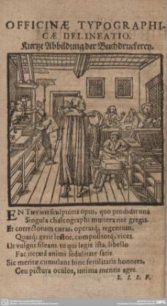 Kurtze Abbildung der Buchdruckerey.