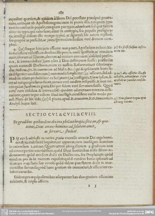 Sectio CVI. & CVII. & CVIII. De gradibus quibusdam divinae philantropiae: sive an, & quatenus Deus omnes homines ad salutem amet, ac servare studeat