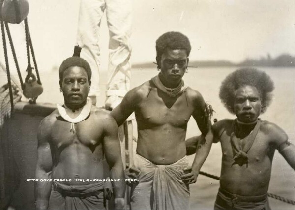 "Three Malaita natives of Atta Cove"