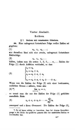 Vierter Abschnitt. Reihen.