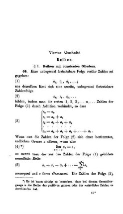 Vierter Abschnitt. Reihen.