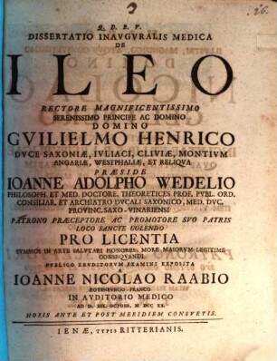 Diss. inaug. med. de ileo
