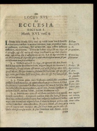 Locus XVI. De Ecclesia