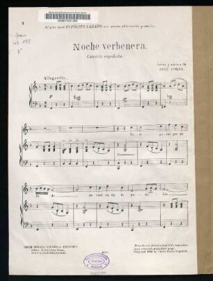 Noche verbenera : Canción española