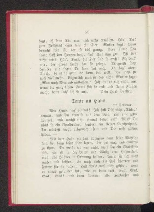Tante an Hans.