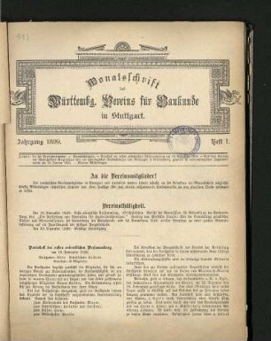 1899. Heft 1