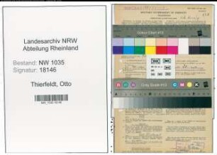 Entnazifizierung Otto Thierfeldt , geb. 14.09.1900 (Elektromeister)