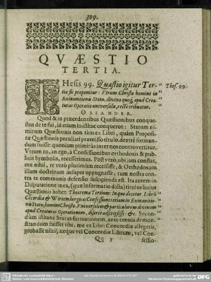 Quaestio Tertia [De Universali Operatione, in Exinantionis Statu]
