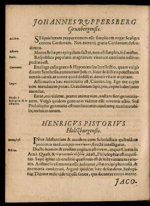 Henricus Pistorius Holtzburgensis.