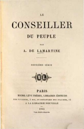 Le conseiller du peuple, 2