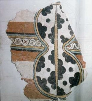 Athen. Archäologisches Nationalmuseum. Achterschild. Fresko aus Mykene, Fund 1970