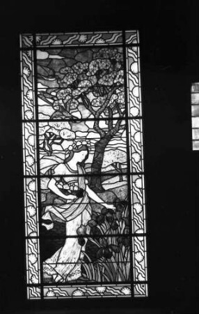 Straßburg (Frankreich): Ausstellung 1000 Jahre Glasfenster, Jugendstilfenster von [Eugène] Grasset