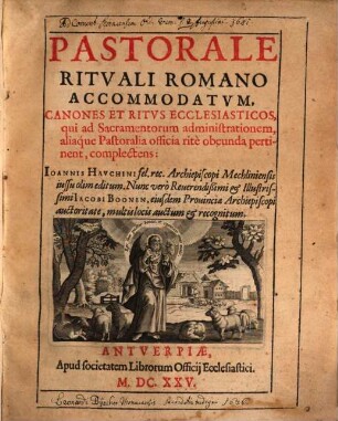 Pastorale rituali romano accomodatum