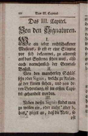 Das III. Capitel. Von den Signaturen.