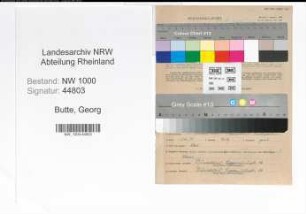 Entnazifizierung Georg Butte, geb. 19.02.1888 (Verwaltungsinspektor)