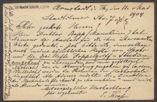 Brief an B. Schott's Söhne : 11.05.1904