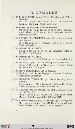 D. Gemälde (Nr. 89-122)