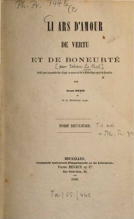 Li ars d'amour, de vertu et de boneurté, 2