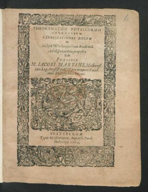 Theorematum Physicorum Generalium Exercitationes Decem