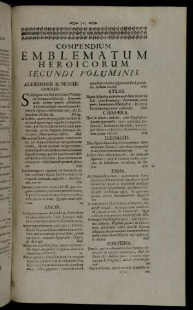 Compendum Emblematum [...]