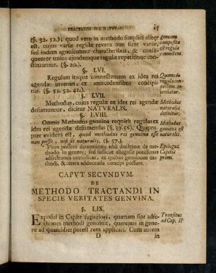 25-52, Kapitel II: De methodo tractandi in specie veritates genvina