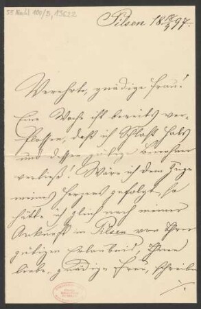 Brief an Mariette von Roell : 18.09.1897