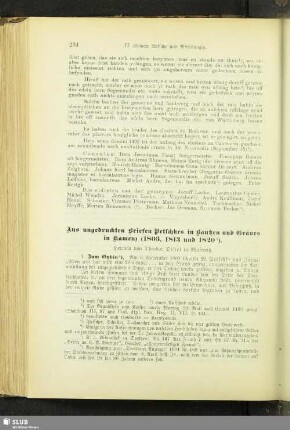 Aus ungedruckten Briefen Petschkes in Bautzen und Grävers in Kamenz (1803, 1813 und 1820)