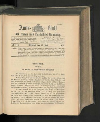No. 114, 17. Mai 1916