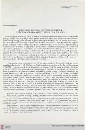 16: Wiedeńskie kościoły centralno-podłużne a późnobarokowa architektura ziem polskich