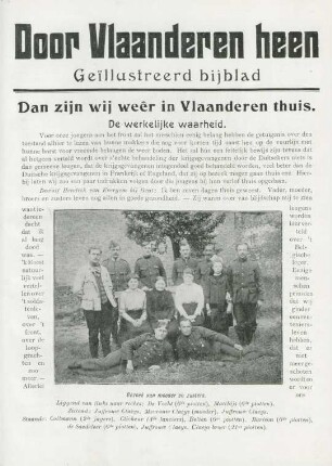 Door Vlaanderen heen - geïllustreerd bijblad: Dan zijn wij weêr in Vlaanderen thuis : de werkelijke waarheid