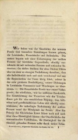 Handbuch einer allgemeinen Geschichte der Poesie, 3. Geschichte der spanischen, portugiesischen, englischen, scandinavischen, niederländischen, deutschen und slawischen Poesie