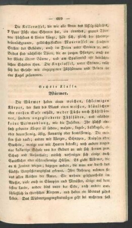 Sechste Klasse. Würmer.