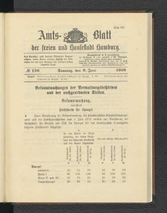 No. 136, 9. Juni 1918