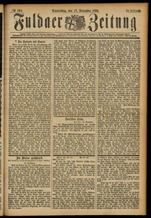 Ausgabe vom Donnerstag, den 17. November 1892.