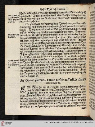 An Doctor Coroel darinn derselb auff etliche Fragen beantwort wird