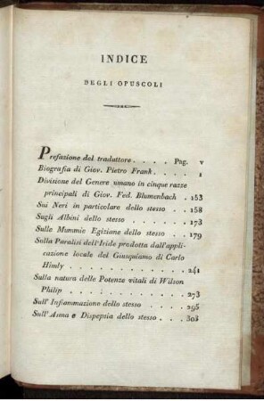 Indice degli opuscoli