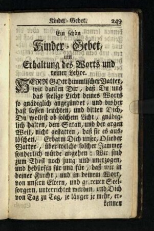Kinder-Gebet