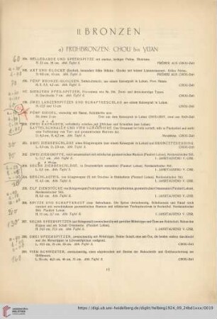 II. Bronzen (Nr. 194-321)