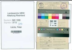 Entnazifizierung Peter Van Lierde , geb. 25.11.1901 (Buchhalter)