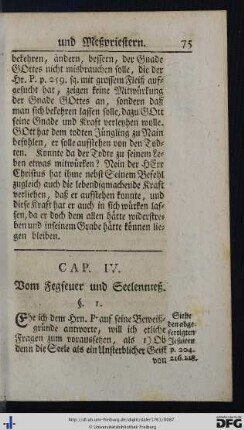 Cap. IV. Vom Fegfeuer und Seelenmeß.