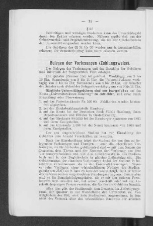 Belegen der Vorlesung (Zahlungsweise).